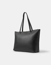 Rachel Zip Front Laptop Tote Bag, Black (BLACK), large