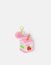 Girls Strawberry Milk Notebook Keychain, , large