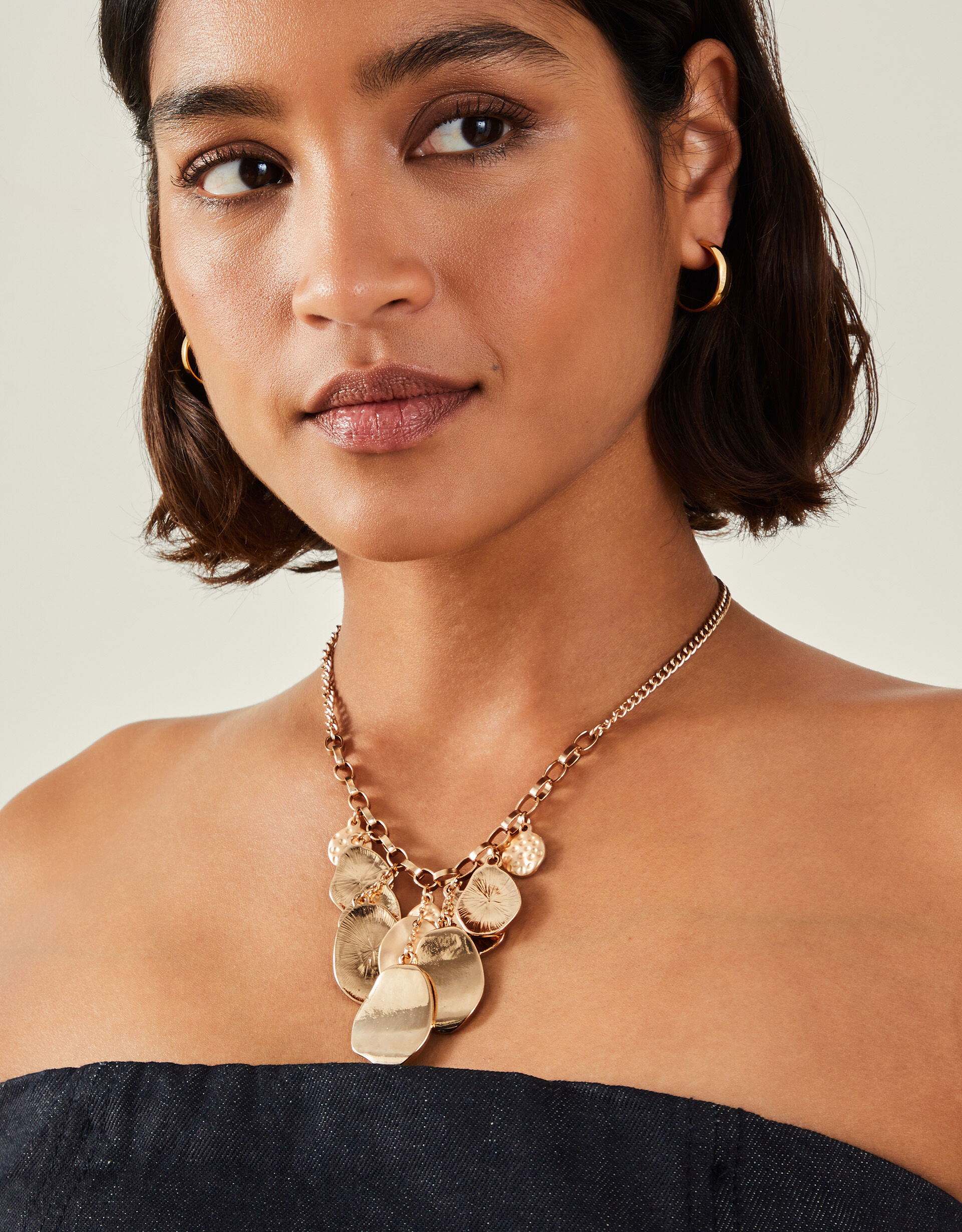 Layered Disc Necklace Necklaces Accessorize UK