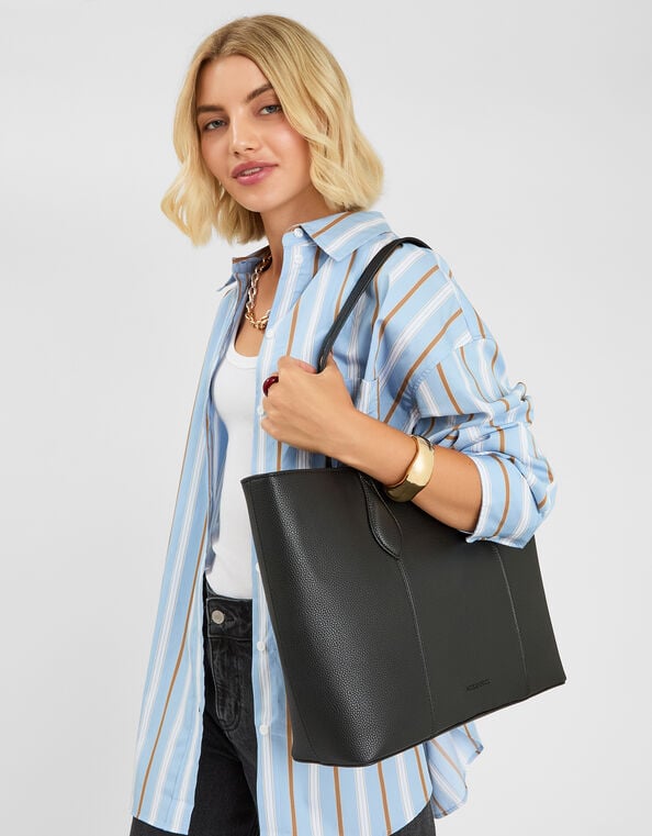 Laptop Tote Bag, Black (BLACK), large