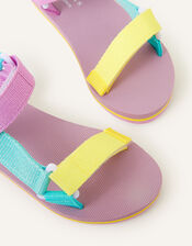 Colour Block Trekker Sandals, Multi (BRIGHTS-MULTI), large