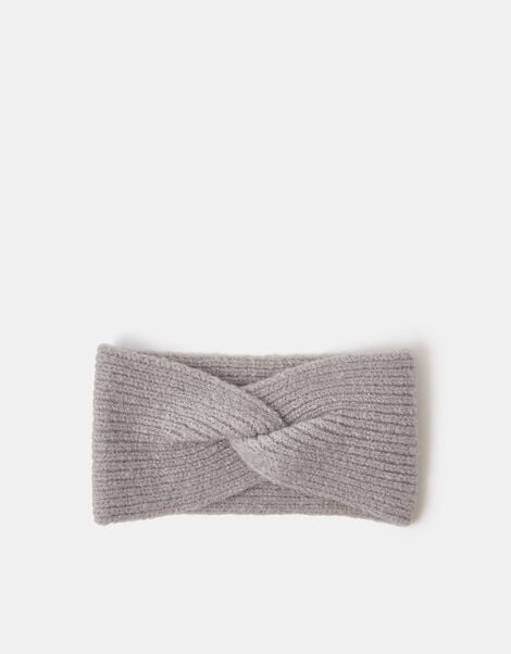 Soft Knit Bando Headband, Grey (GREY), large