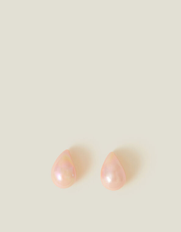 Pearly Chunky Curve Drop Earrings, , large