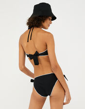 Lukshana Bandeau Bikini Top, Black (BLACK/WHITE), large