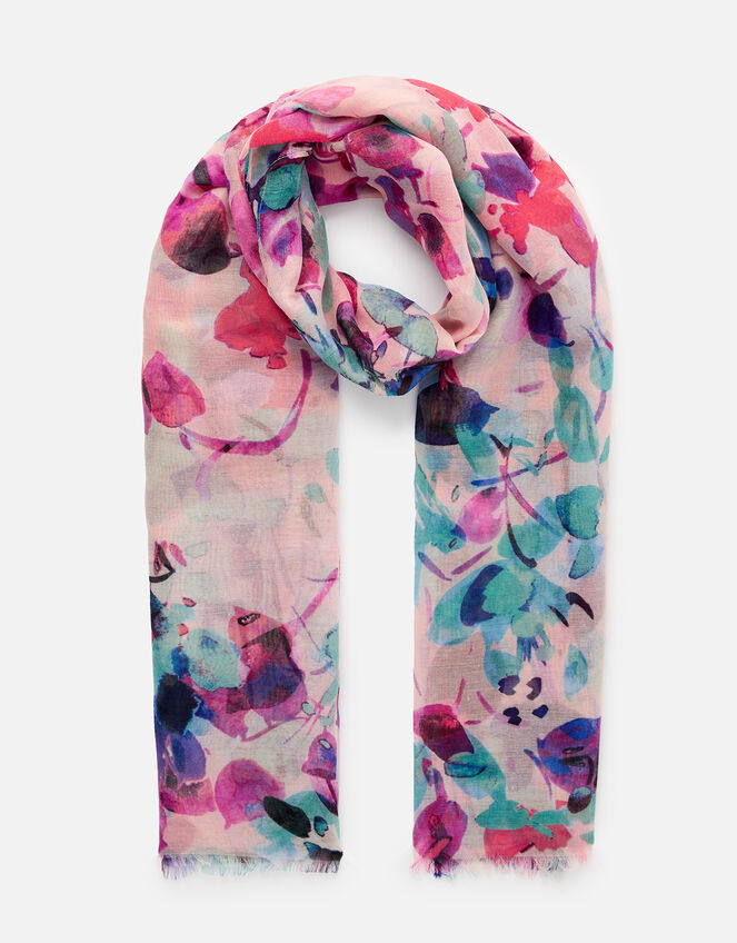 Dusky Rose Floral Scarf , , large