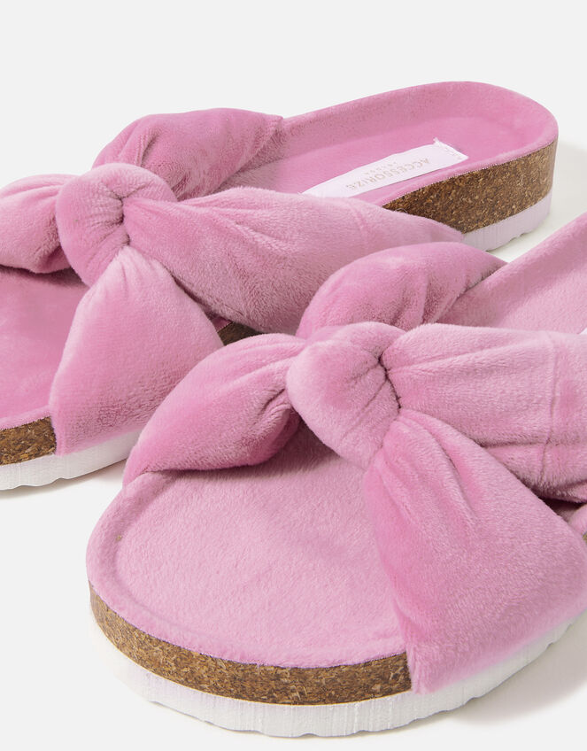 Padded Knot Slippers, Pink (PINK), large