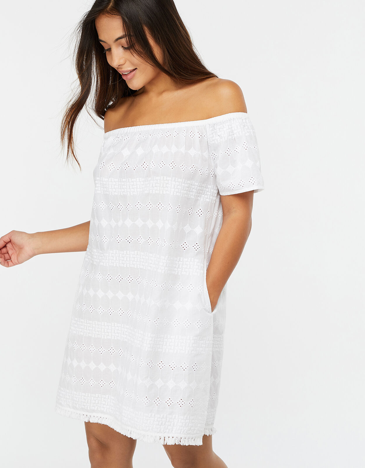 Beach bardot dress store