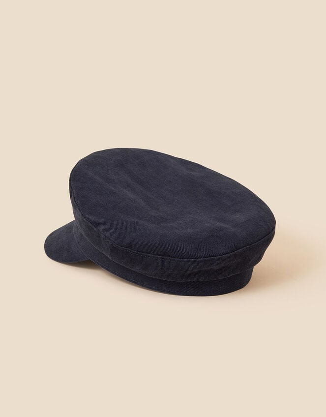 Twill Baker Boy Hat, Blue (NAVY), large