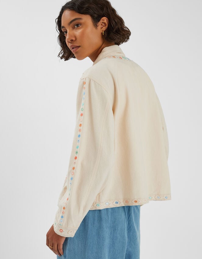 Mirror Embroidered Jacket, Natural (NATURAL), large