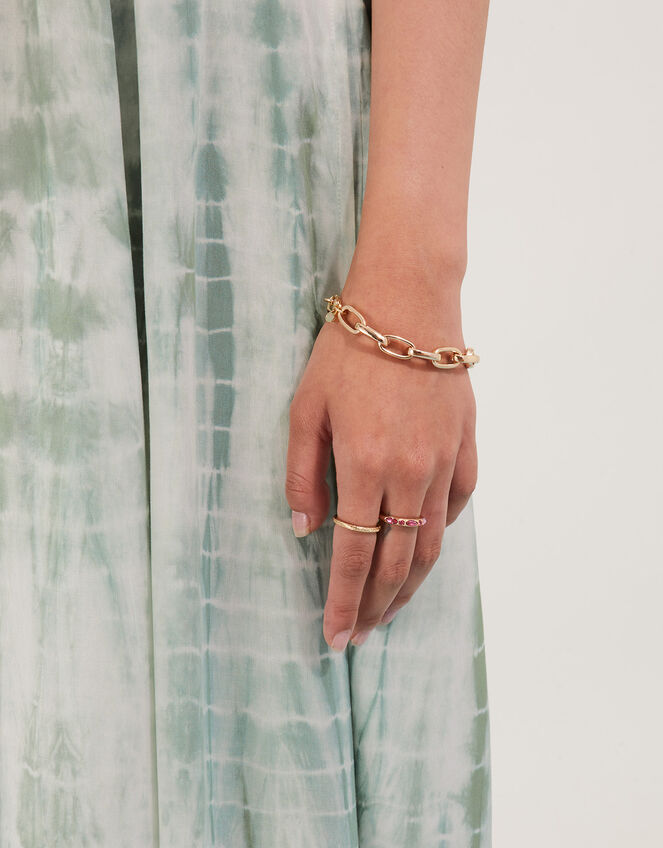 Simple Medium Chain Bracelet, Gold (GOLD), large