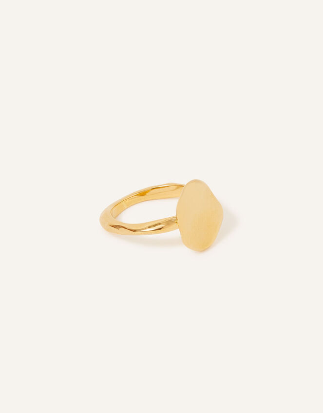 14ct Gold-Plated Organic Shape Ring, Gold (GOLD), large
