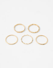 Fine Rings 5 Pack, Gold (GOLD), large