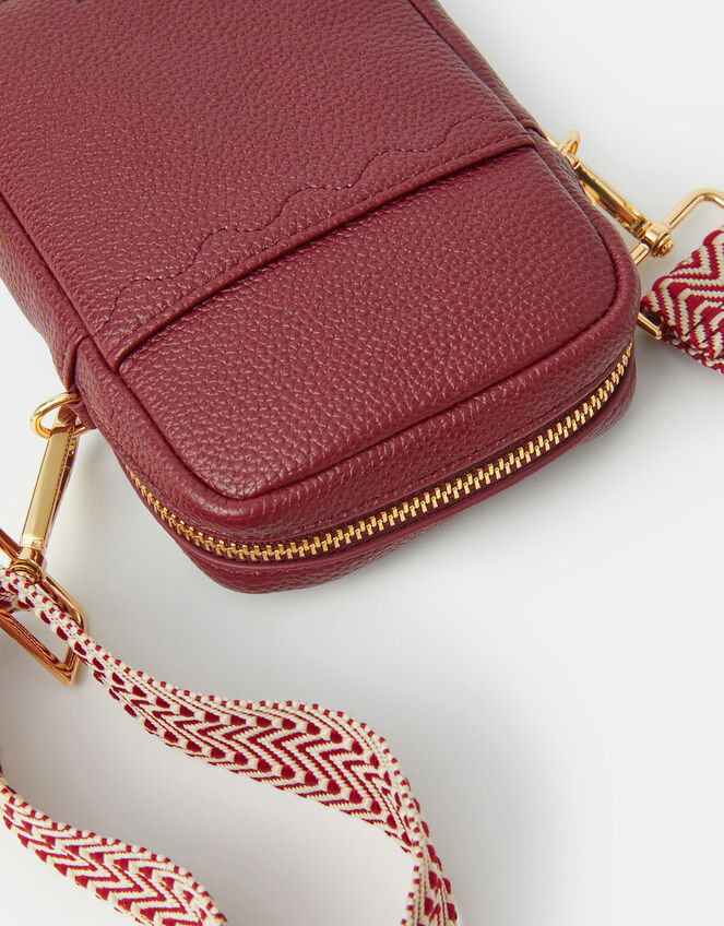 Slip Pocket Phone Bag, Red (BURGUNDY), large