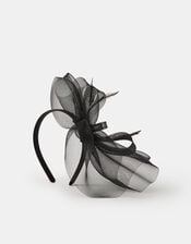Mini Crin Fascinator, Black (BLACK), large
