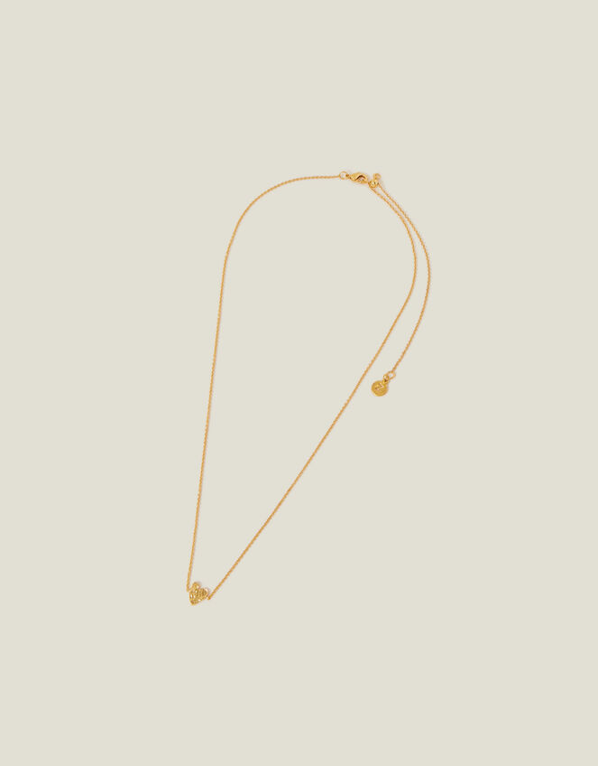 14ct Gold-Plated Molten Heart Necklace, , large