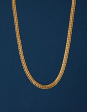 14ct Gold-Plated Chunky Weave Chain Necklace, , large