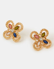 Clover Cut Out Stud Earrings, , large