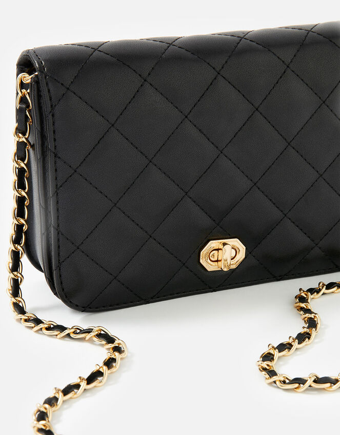 Erin Quilted Cross-Body Bag, Black (BLACK), large