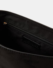 Saddle Buckle Crossbody Bag, Black (BLACK), large