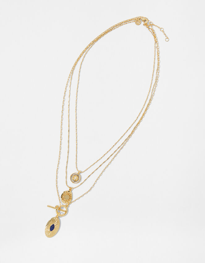 Gold-Plated Charmy Layered Necklace, , large