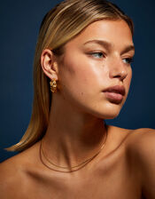 14ct Gold-Plated Diamond Cut Necklace, , large