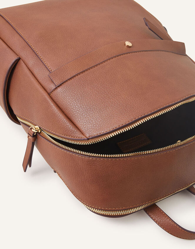 Classic Zip Around Backpack Tan Backpacks Accessorize UK