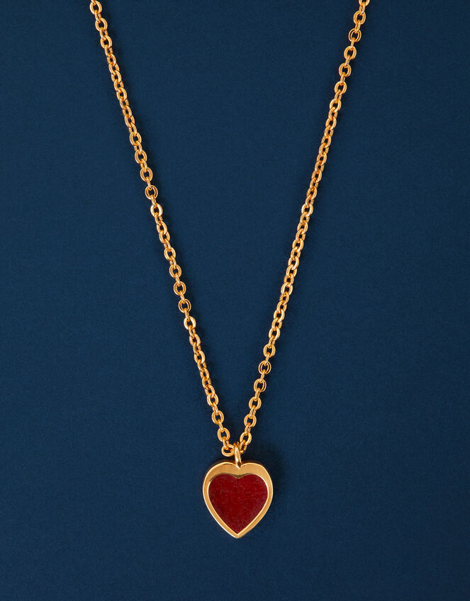 14ct Gold-Plated Heart Pendant Necklace, , large