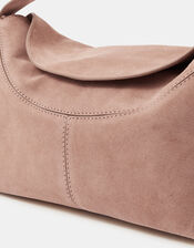 Fold Top Suede Bag, , large