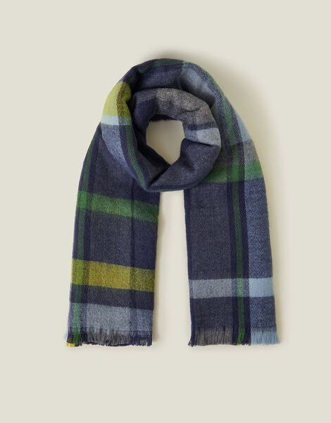 Woven Check Blanket Scarf, , large
