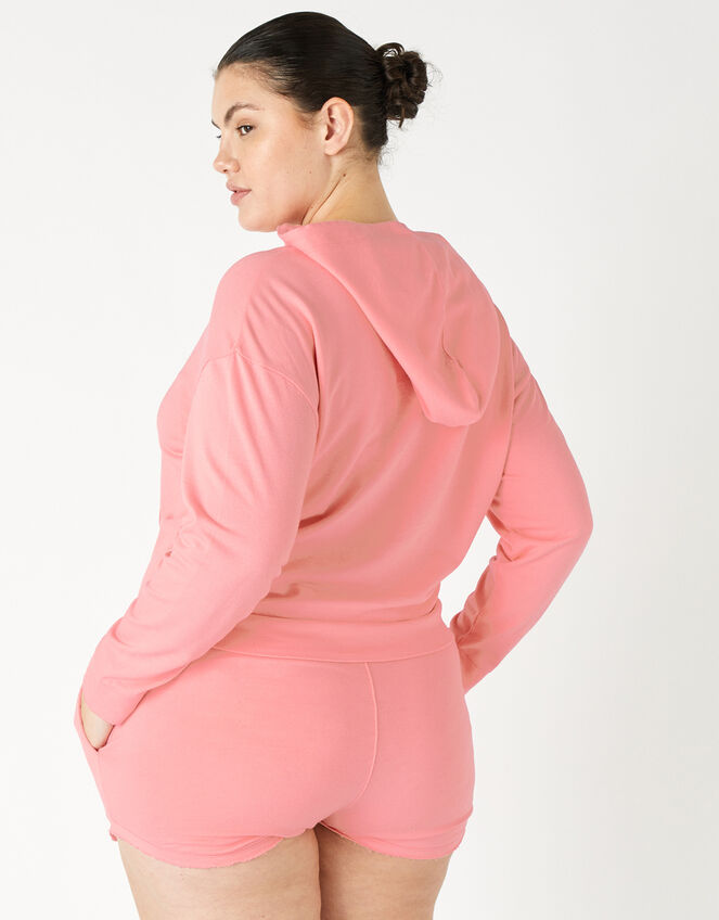 Plain Sweat Shorts, Orange (CORAL), large