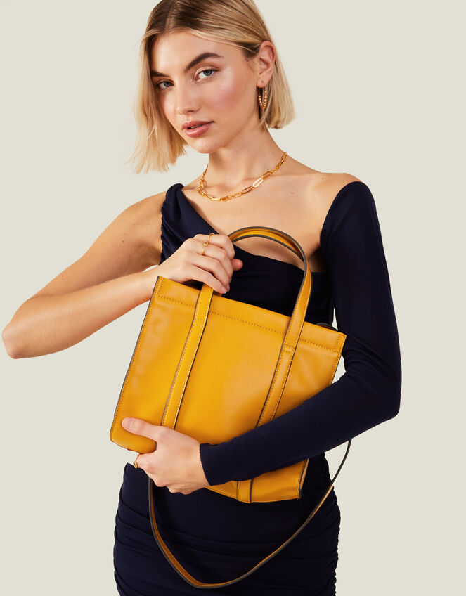 Small Book Tote Bag, Yellow (YELLOW), large