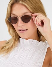 Metal Frame Cat Eye Sunglasses, , large