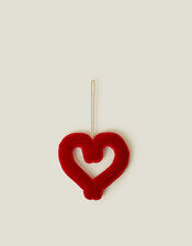 Beaded Candy Cane Heart Christmas Tree Decoration, , large