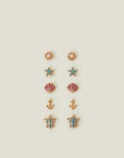 5-Pack Nautical Stud Earrings, , large