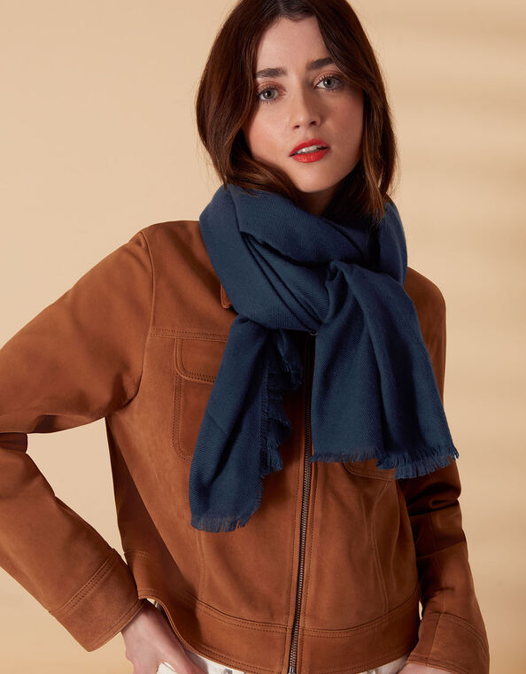 Take Me Everywhere Scarf, Blue (NAVY), large