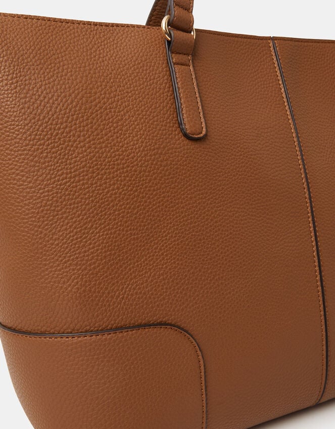 Plain Tote Bag, Tan (TAN), large