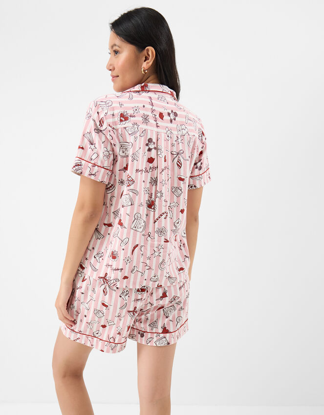 Christmas Cocktail Short Pyjamas Set, Pink (PINK), large