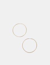 14ct Gold-Plated Large Thin Hoops, , large