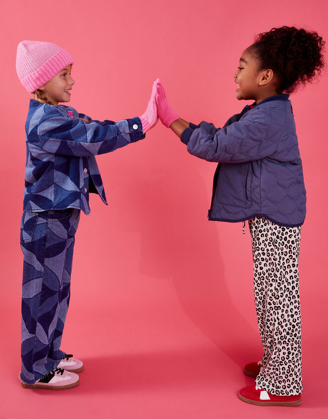 3-Pack Girls Plain Knit Gloves, Multi (PASTEL MULTI), large