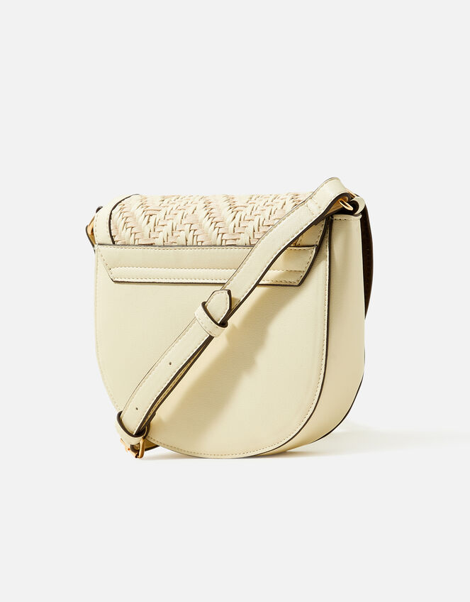 Weave Cross-Body Bag, Cream (CREAM), large