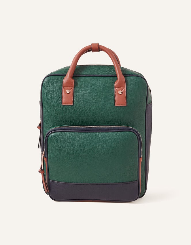 Pocket Top Handle Backpack, Green (GREEN), large