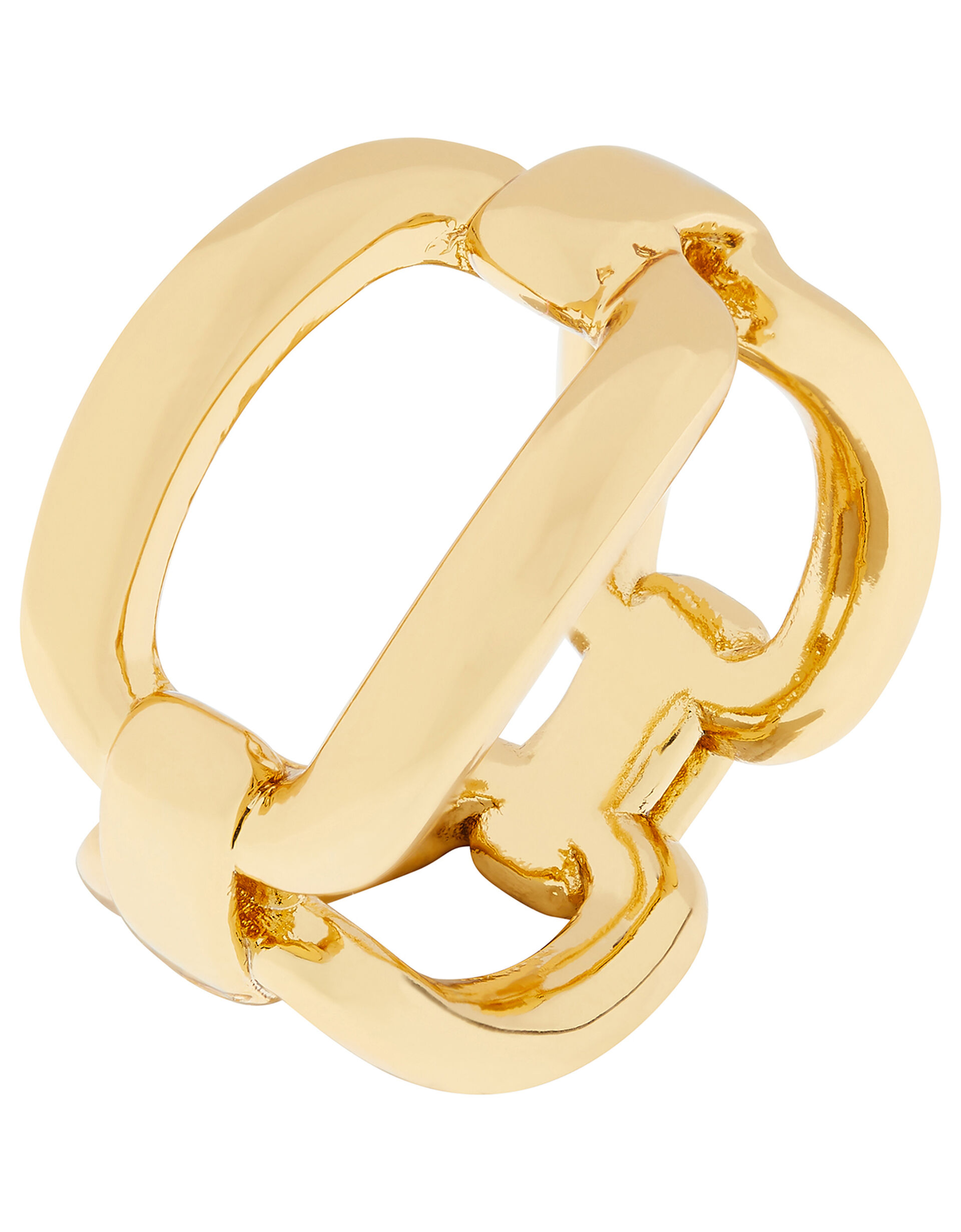 Gold-Plated Chain Link Ring, Gold (GOLD), large