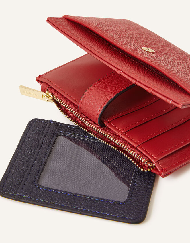 Bifold Purse with Card Holder, Red (RED), large