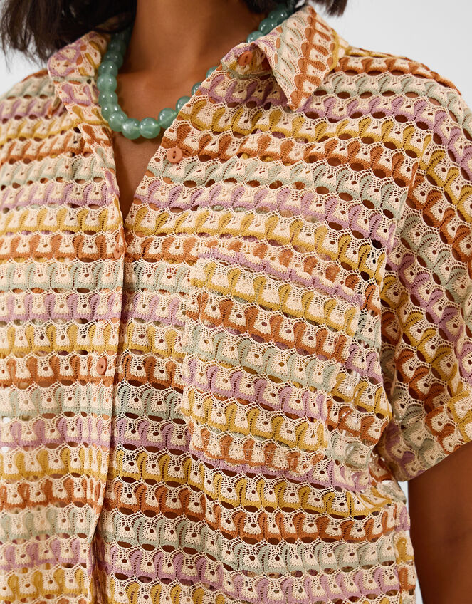 Crochet Shirt, Multi (MULTI), large