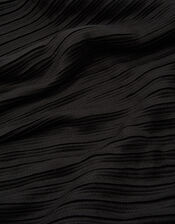 Origami Pleated Scarf, Black (BLACK), large