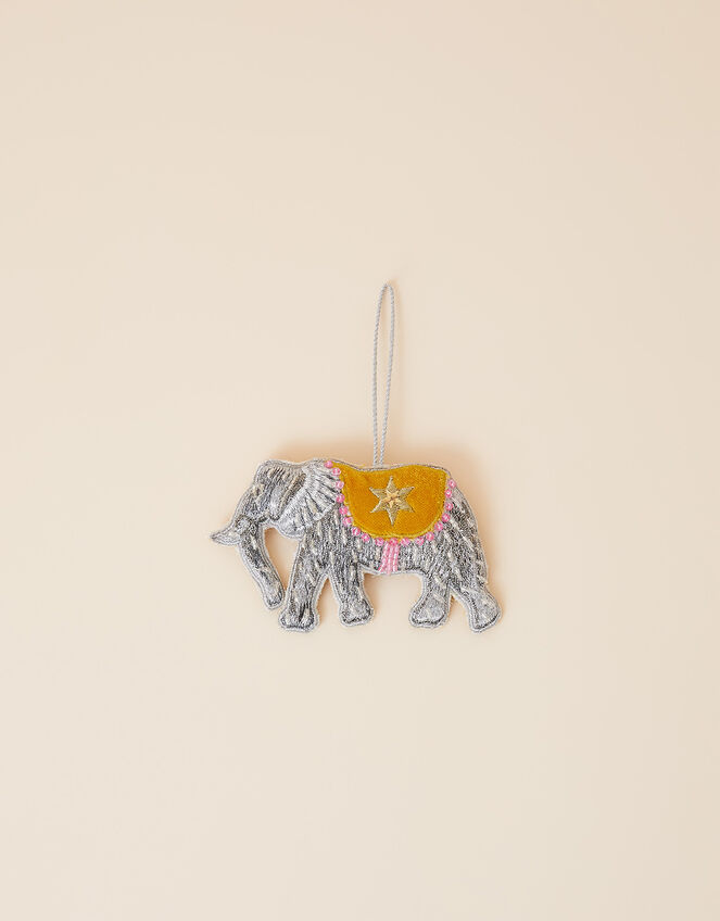 Embellished Elephant Christmas Decoration, , large