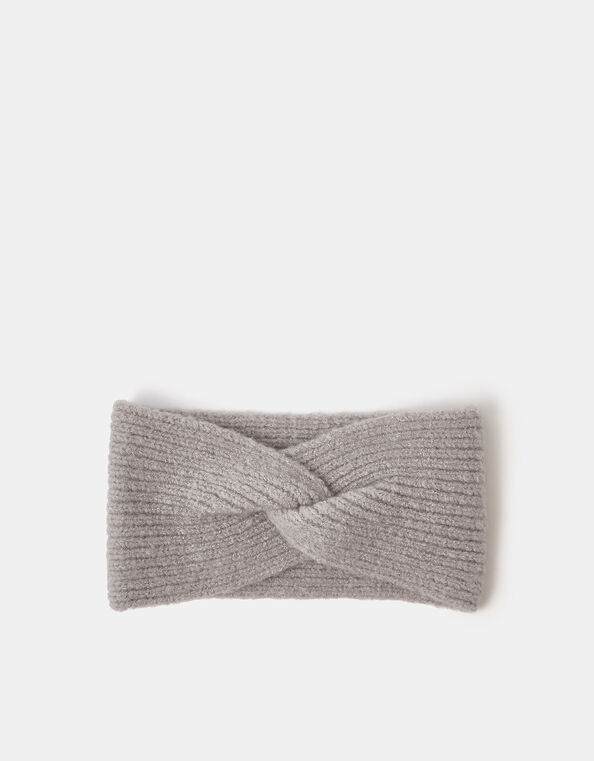 Soft Knit Bando Headband, Grey (GREY), large