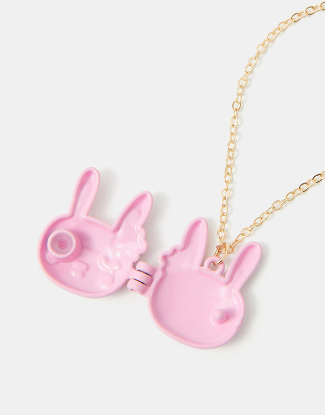 Girls Bunny Locket Necklace, , large