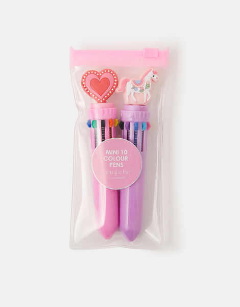 2-Pack Girls Mini Heart & Horse Multi Colour Pens, , large