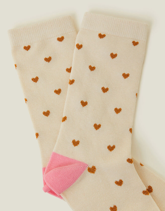Glitter Heart Socks, , large